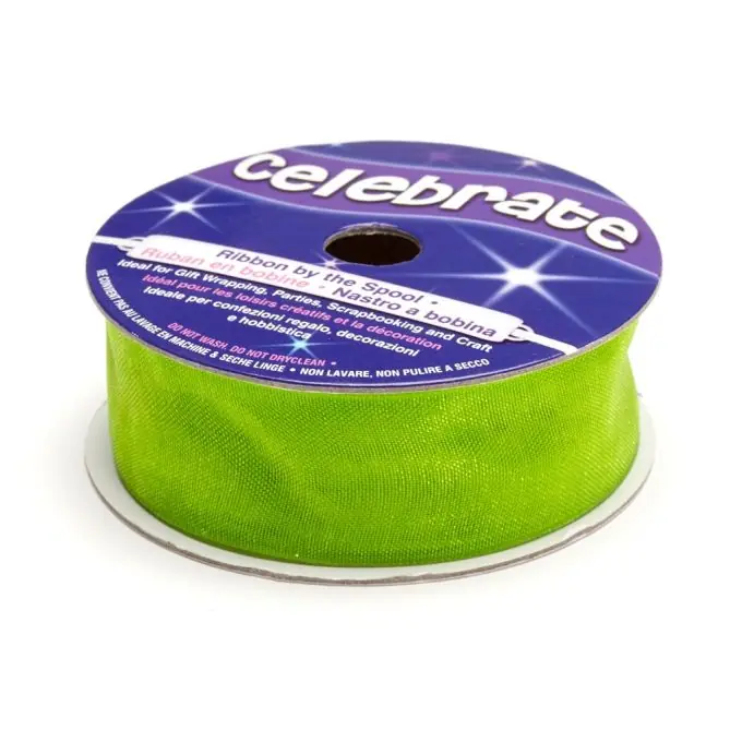 Organzabandspule, neongrün Sonderangebot