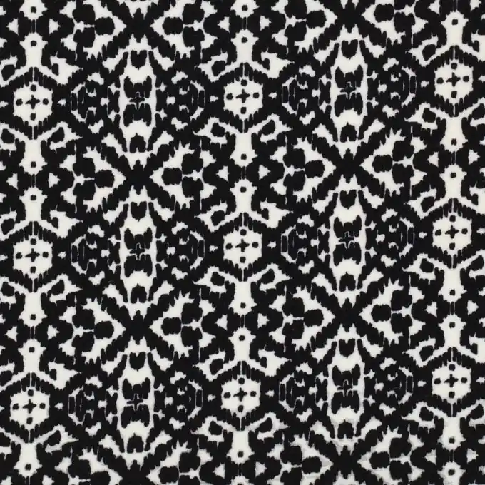 Versand Am Gleichen Tag Jersey-Stoff Wax-Print Schwarz-Weiß 150cm Breite