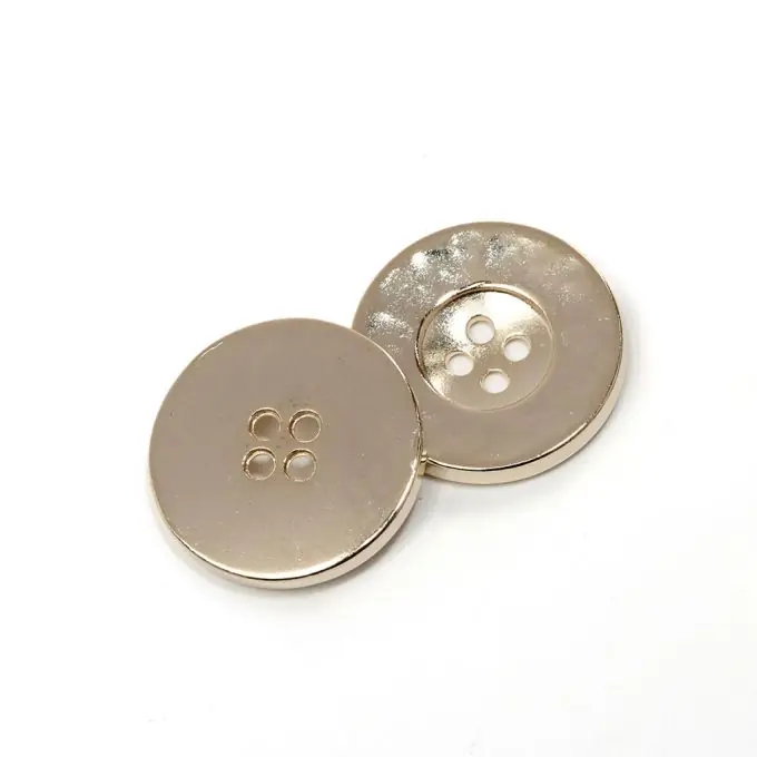 Schneller Versand 4-Loch Hammered Metallknopf Gold 22mm