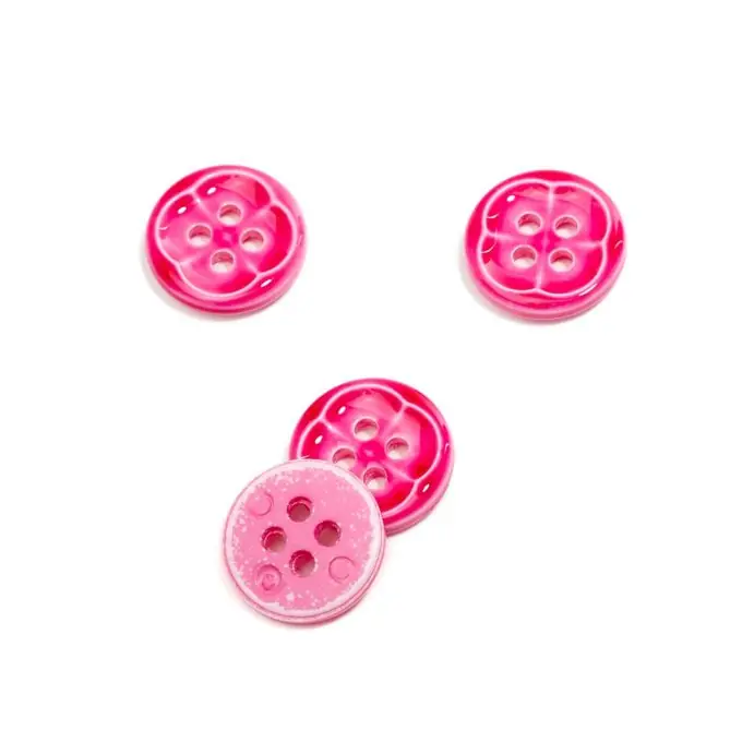 Super-Preis Vichy-Rosa Knopf 2-Loch 12mm – Eleganter Verschluss