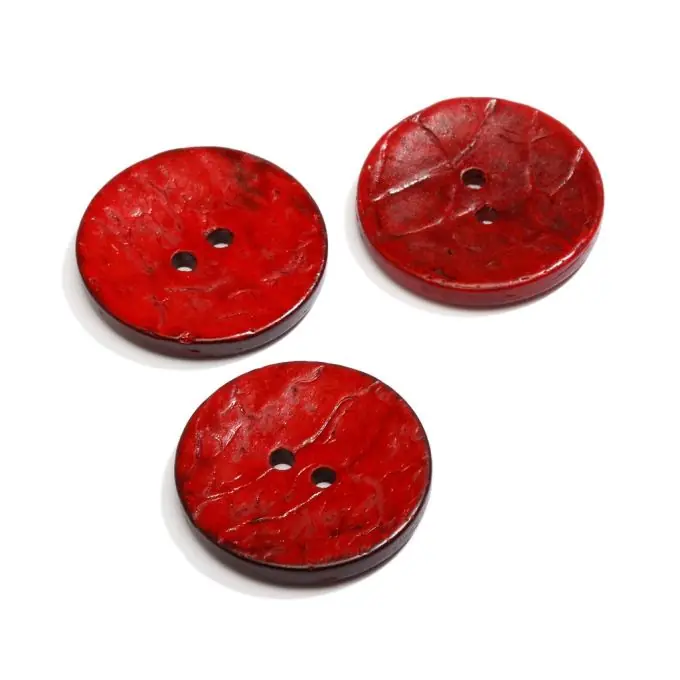 Finale Aktion Roter Kokosknopf 2-Loch 25mm