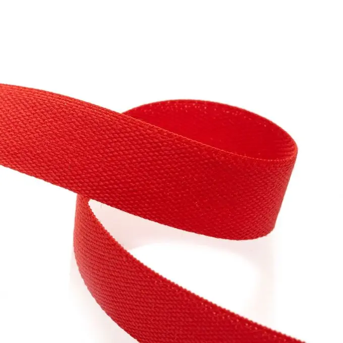 Wochenendangebot Band aus Baumwoll-Köperstoff – Rot