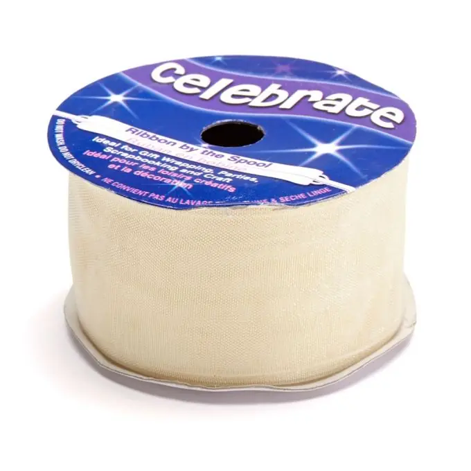 Super-Preis Organzabandspule, naturfarben