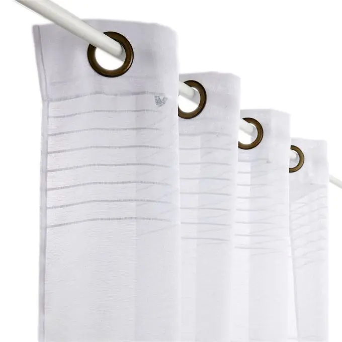 Streifenvorhang Ton in Ton 140×260 cm Billig