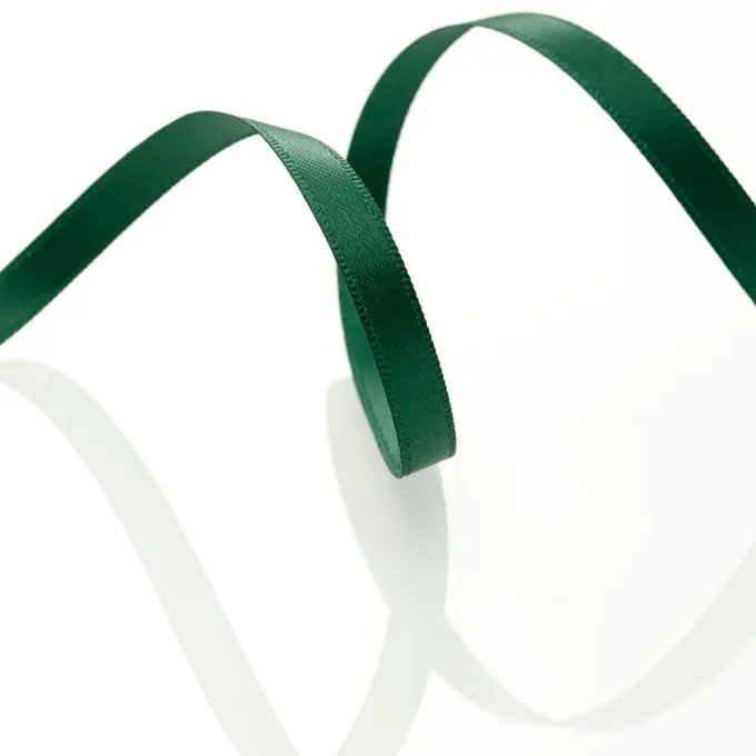 Doppelseitiges Satinband 6 mm Dunkelgrün Top-Seller