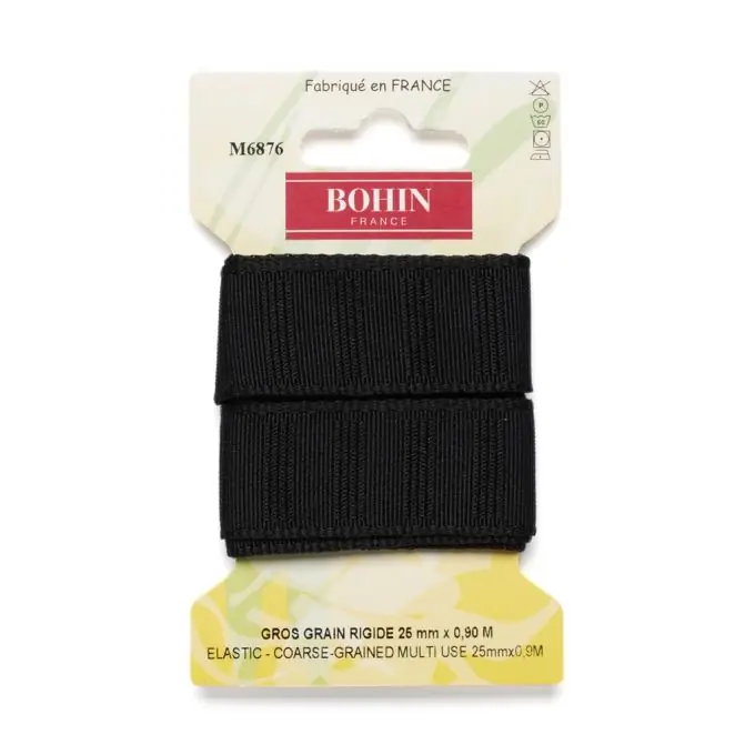 Versand Am Gleichen Tag Grobkörniges Band 25 mm – Schwarz