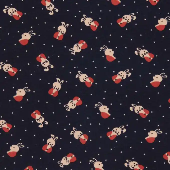 Neue Ware Bedruckter Hasen Jersey-Stoff 150 cm Breite