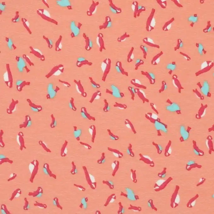 Direktkauf Vogel-Druck Crêpe Stoff 150cm Breite