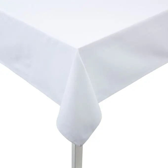 Quadratische Tischdecke Weiß Leinen, 150×150 cm Top-Angebot