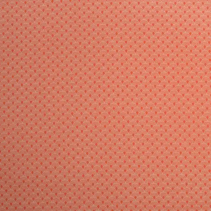 Billig Popeline-Stoff Orange Fischschuppen 145 cm Breite