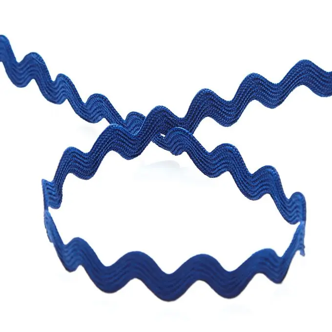 Zackenlitze – Dunkelblau, 12 mm Neu