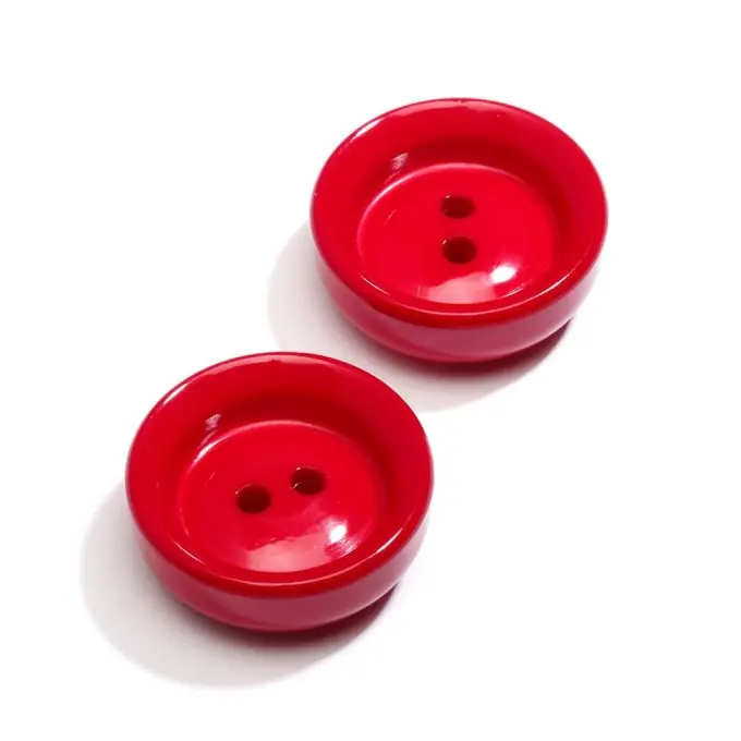 Top-Seller Knopf 2 Löcher rot T27
