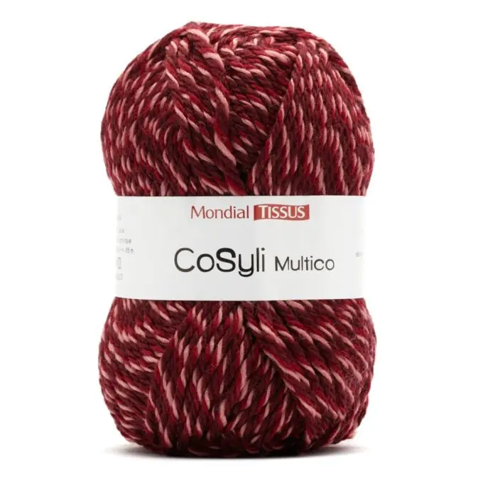 Strickgarnknäul Cosyli Weinrot/Rosa Exklusiv