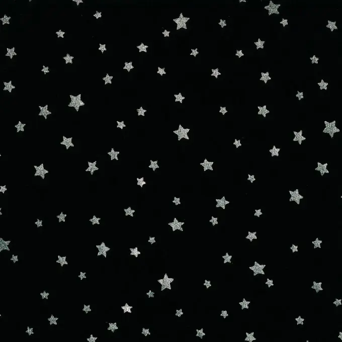 Baumwollstoff mit metallischen Sternen 145 cm Breite Kostenloser Rückversand