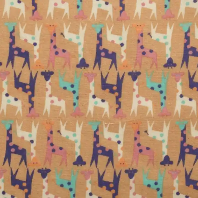 Direkt Vom Hersteller Popeline-Stoff Giraffenmuster 145 cm Breite