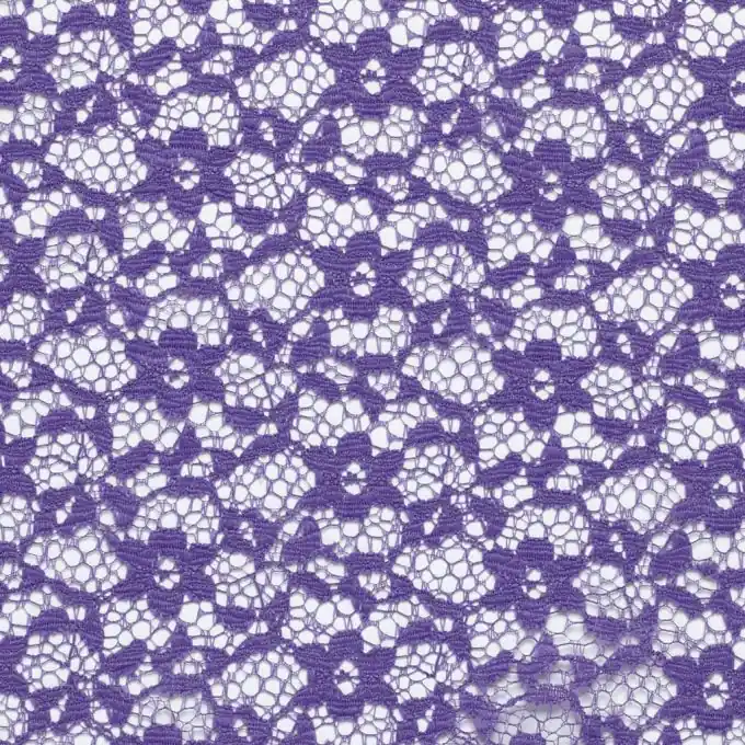 Original Violette Blumenspitze Stoff 145 cm Breite