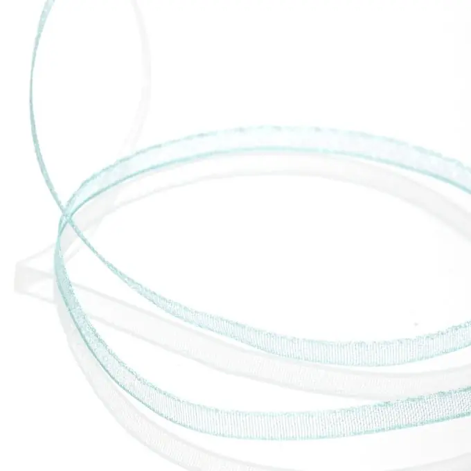 Hochwertig Organdy Band 3mm – türkisblau