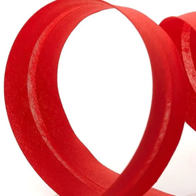 Schneller Versand Schrägband für alle Textilien – Rot, 40 mm
