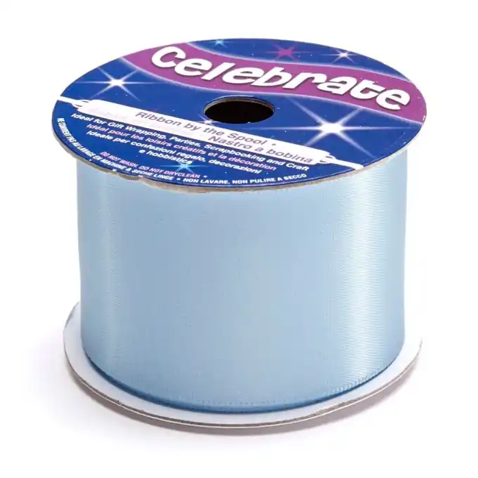 Satinbandspule, himmelblau, 38 mm Preis Gesenkt