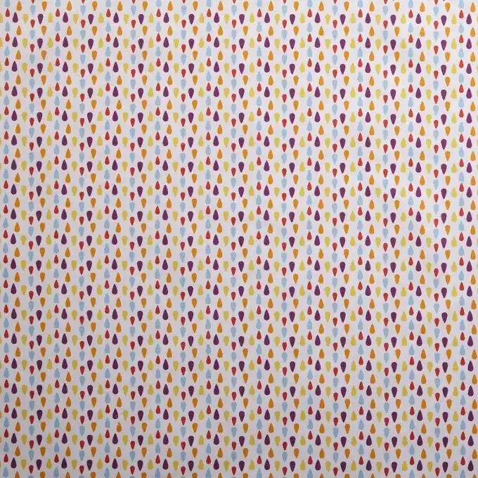 Cretonne Stoff Tropfenmuster 160cm Breite Neu Im Sortiment