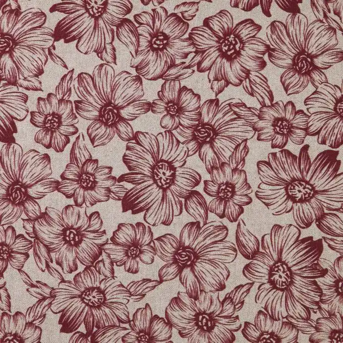 Bachette imprimee gravure fleurs bordeaux Top-Qualität