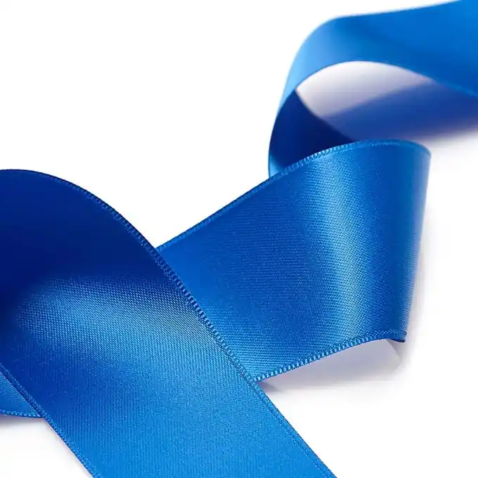 Doppelseitiges Satinband 39mm Elektroblau Schnäppchen