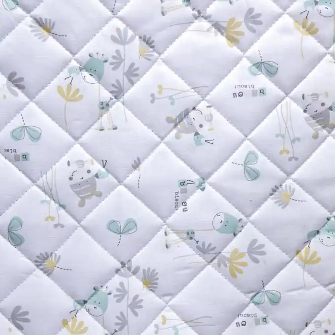 Grüner Matelassé-Stoff Bisou 150 cm Breite Schnäppchen