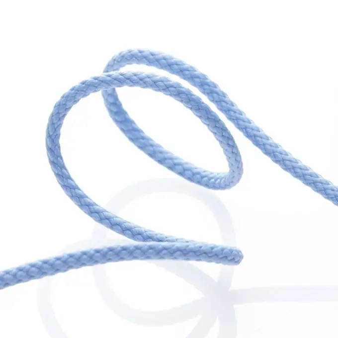 Geflochtene Kordel für Mäntel 4 mm – Blau Echt