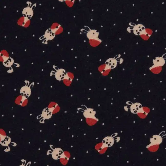 Günstig Bedruckter Fleece-Stoff Hasen 150 cm Breite