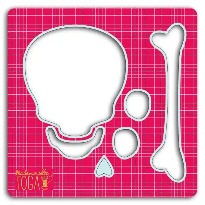 Schablone Nähen Totenkopf Weltweiter Versand