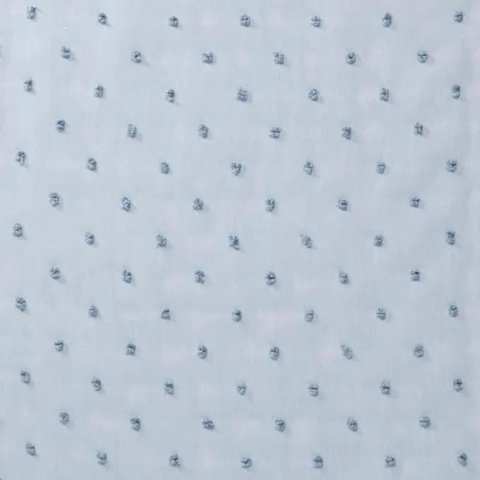 Geprüft Blaues Plumetis Voile Stoff, 142 cm Breite