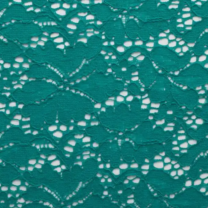 Grüne Blumen Spitze 150 cm Breite Unifarben Nur Heute