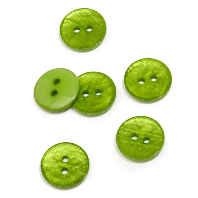 Super-Preis Knopf 2 Löcher Anisgrün