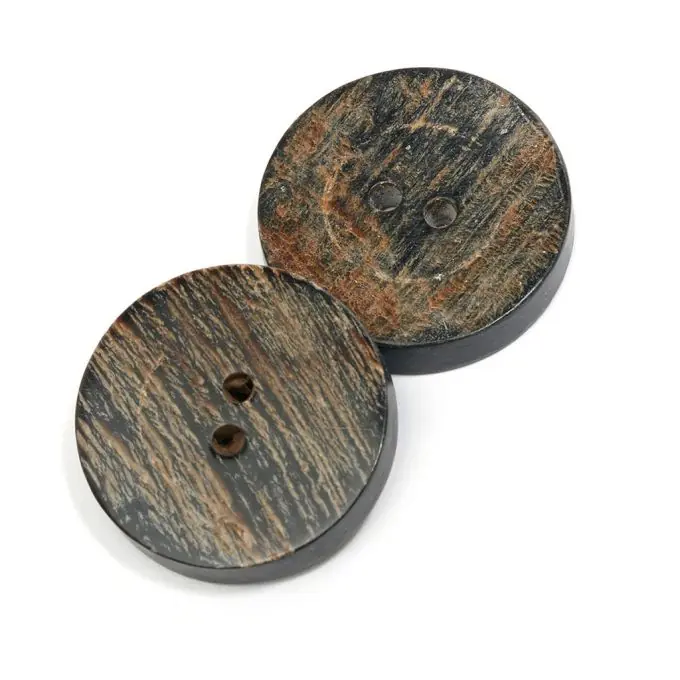 Schnäppchen 2-Loch Hornknopf 27mm Natur – Zierknopf