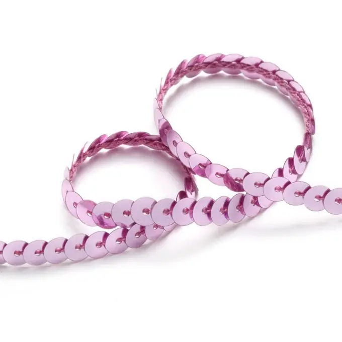 Online Kaufen Sequin-Band 6mm Rosa Länge – Dekoband