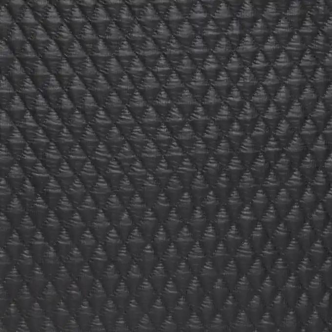 Schwarzer Kunstleder Stoff Matelassé 145cm Breite Sonderangebot