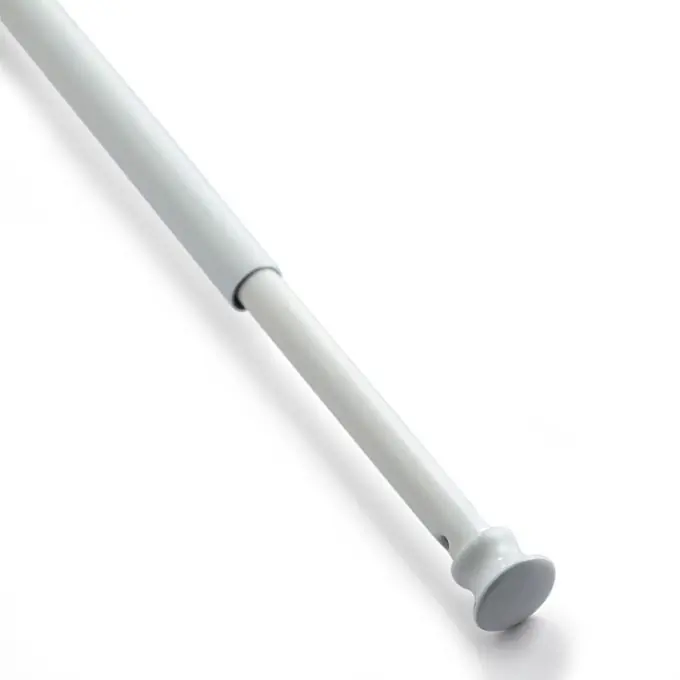 Gleich Bestellen Weiße Gardinenstange 40-60 cm, Hutmuster-Endstück