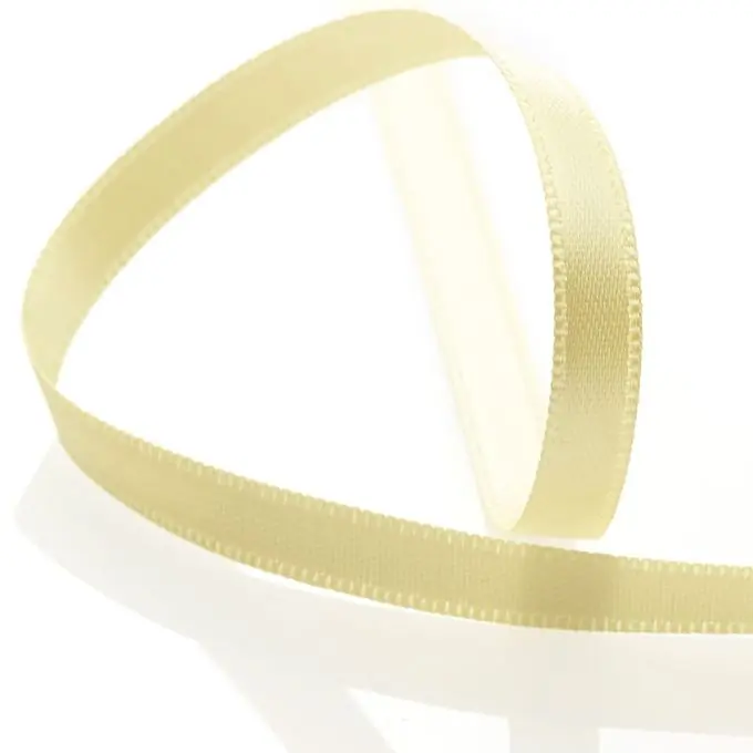 Handgefertigt Satinband Hellgelb