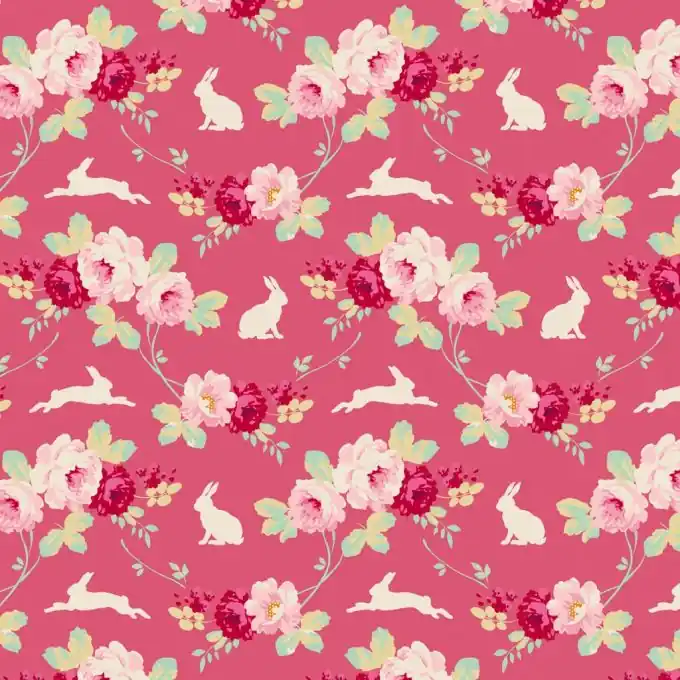 Tilda Stoffcoupon Rabbit Roses Teal 50x55cm Online Kaufen