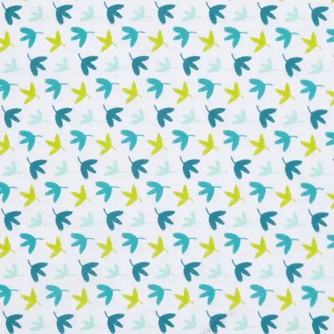 Großhandel Baumwollstoff bedruckt, Blätter-Motiv, 160cm Breite