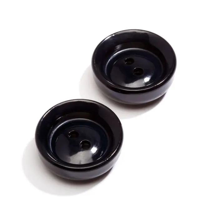 Echt Knopf 2 Löcher marineblau