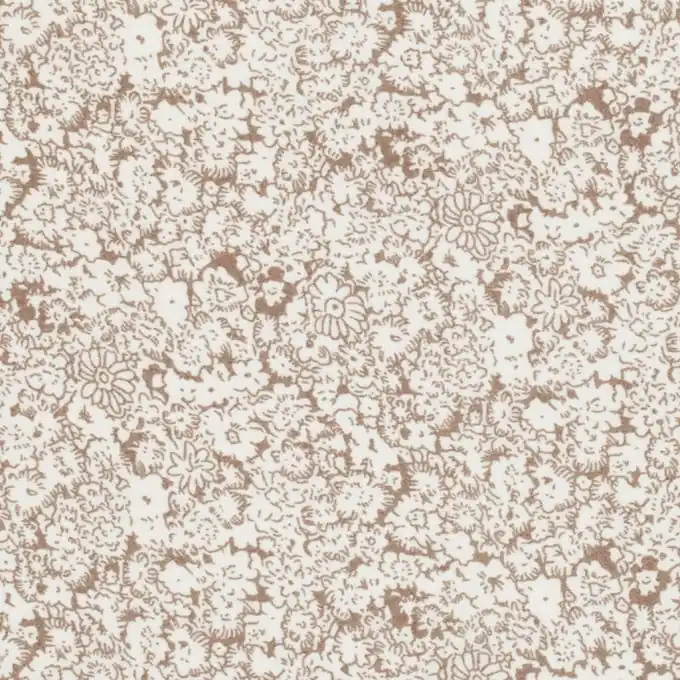 Kostenloser Rückversand Satintuch bedruckt 145cm beige-taupe Blumenmuster