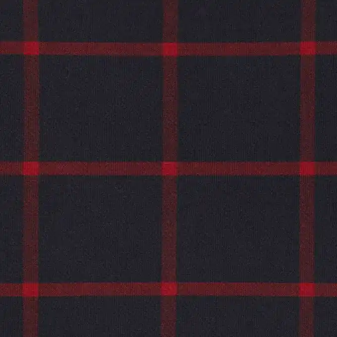 Kariertes Verbundgewebe Schwarz/Rot 142 cm Breite Kostenfreie Lieferung