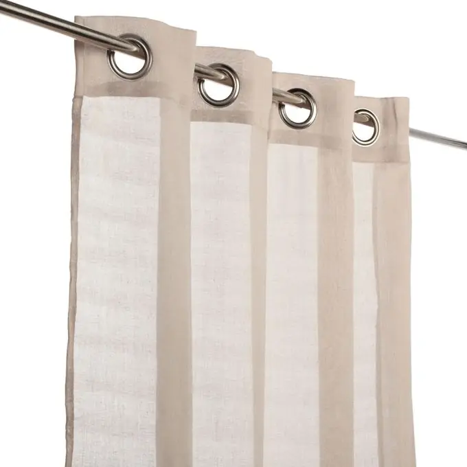 Uni Gardine Taupe Napoli 140x240cm – Transparent Ab Werk