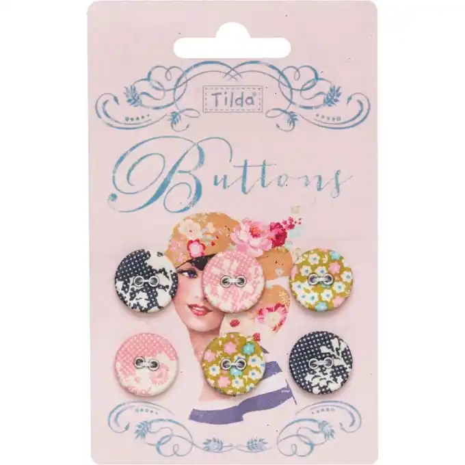 Ab Werk Tilda Memory Lane Stoffknöpfe Ø 17 mm