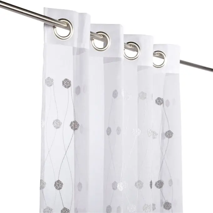 Neu Im Sortiment Bestickter Gardinenschal Guirlande 140×240 cm