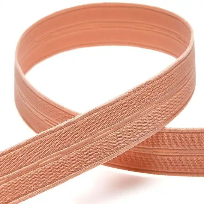 Hochwertig Gummiband mit Knopflöchern, orangefarben