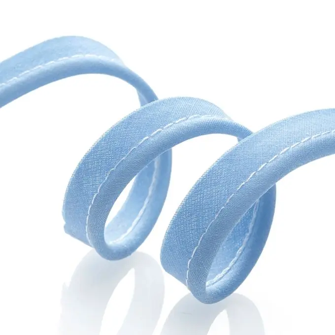 Heute Kaufen Paspeln für alle Textilien, mittelblau, 15 mm