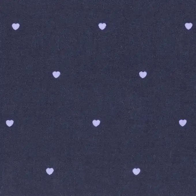 Neuheit Baumwollstoff Herzen Lila 145 cm Breite