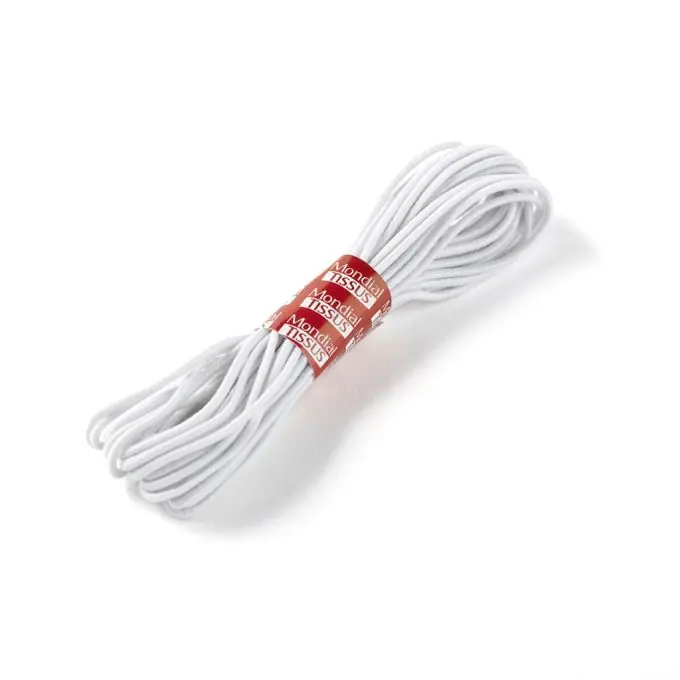 Nur Heute Gummiband für Hut, 1 mm – Weiß